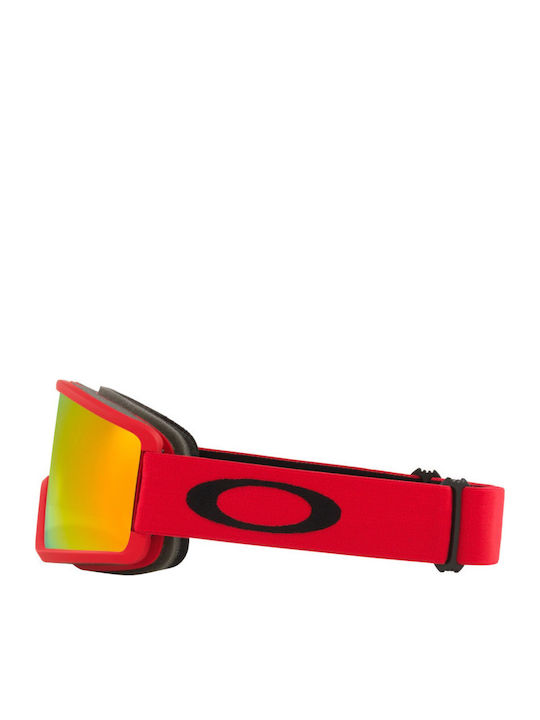 Oakley Target Line Μάσκα Σκι & Snowboard Ενηλίκων Κόκκινη με Φακό Καθρέπτη σε Πορτοκαλί Χρώμα