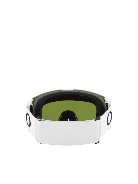 Oakley Target Line Μάσκα Σκι & Snowboard Ενηλίκων Λευκή με Φακό Καθρέπτη σε Πορτοκαλί Χρώμα