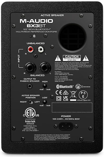 M-Audio BX3BT Boxe Studio Monitor 3.5" 50W (Pereche) Negre