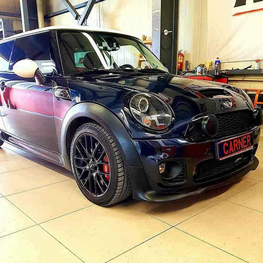 Carner Front Lights Angel Eyes for Mini Cooper R55/56/57/58/59 Black with Motor 2006-2013 2pcs