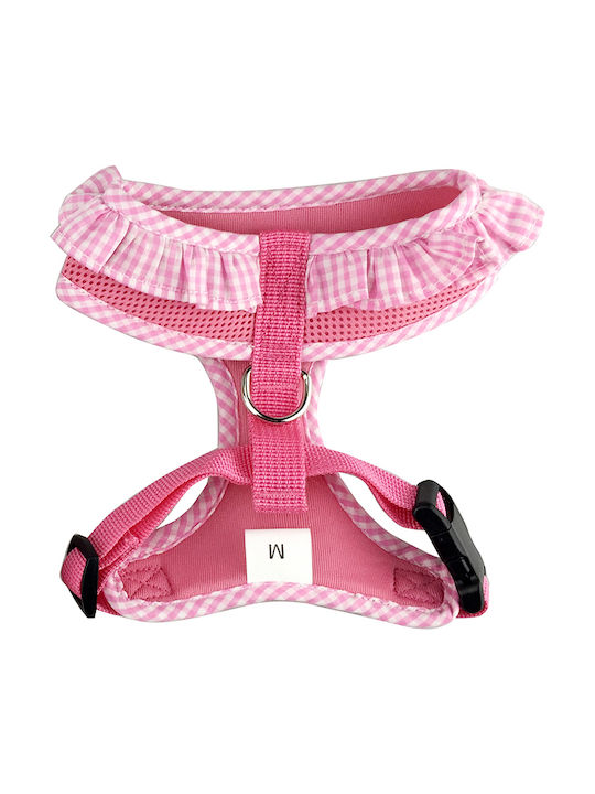 Pet Interest Dog Harness Vest Gingham Trim Large 48-65cm Pet Interest Dog Harness Vest Gingham Trim Large 48-65cm