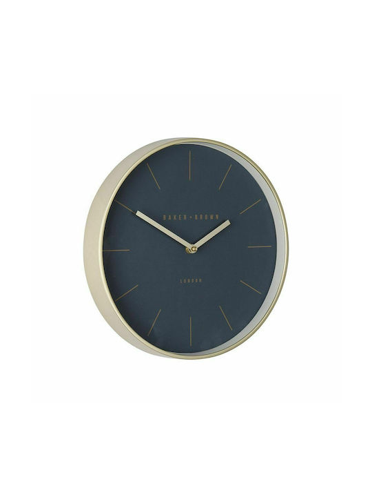Iliadis Baker Brown Wanduhr Kunststoff Blue Ø30cm