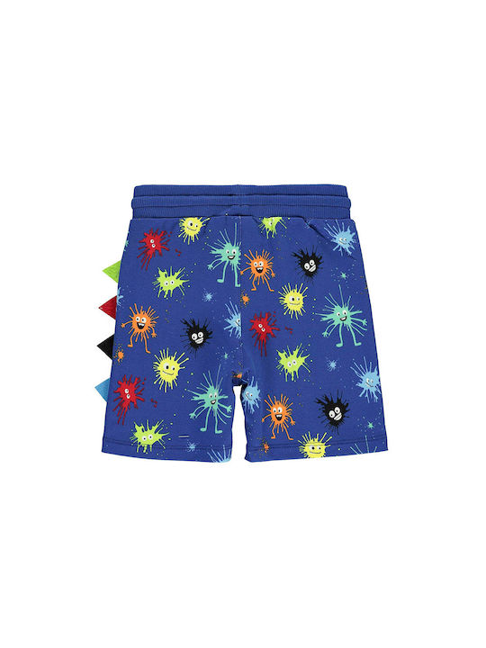 Children's shorts with monsters blue for boys (2-6 years)