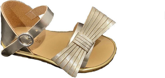 Babywalker Taufschuhe für Mädchen Leder Gold