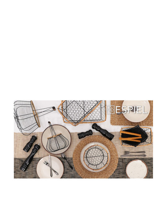 Espiel Set of Decorative Baskets Metal Black 27x17x17cm 3pcs