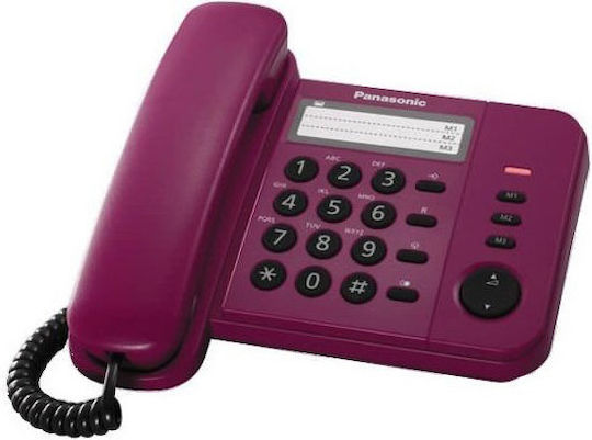 Panasonic KX-TS520EX2 Office Corded Phone Red