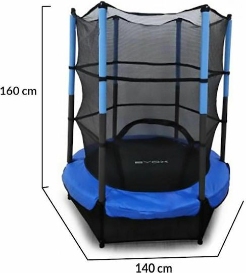 Byox Kids Trampoline 140cm with Net Blue