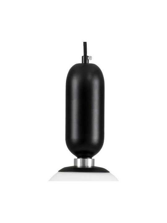 GloboStar Maverick Hängelampe Schwarz Kugel mit Fassung E27 30x20x33cm.