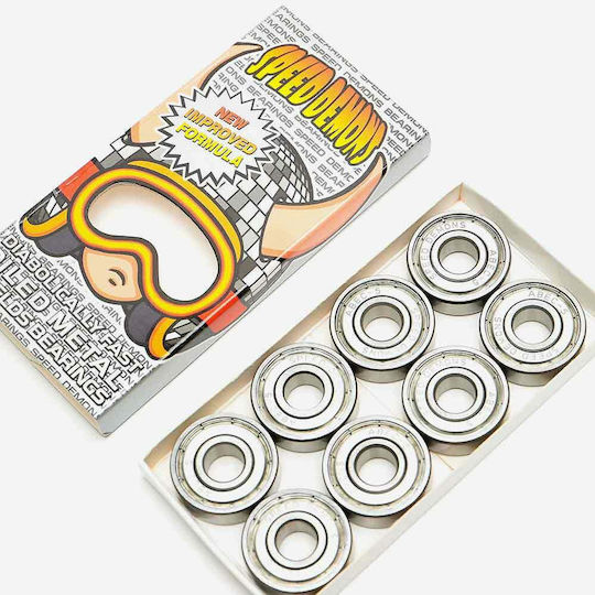 Speed Demons Skate Disco Bearings Silver Abec 5 Ρουλεμάν (8τμχ)