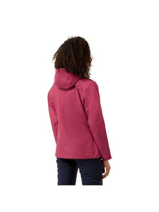 Craghoppers Salina Women's Hiking Short Sports Jacket for Winter with Hood Raspberry