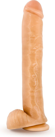 Blush Hung Rider Bruno Realistic Dildo with Scrotum & Suction Cup Beige 36cm