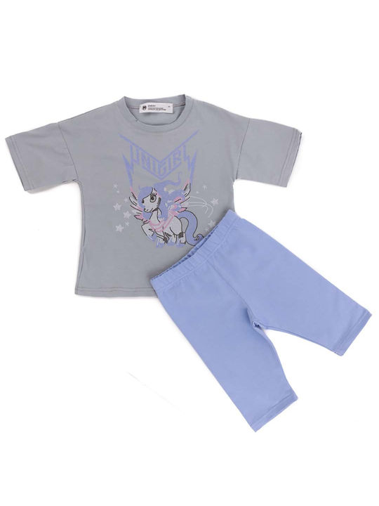 Emery Kids Set with Leggings Summer 2pcs Gray