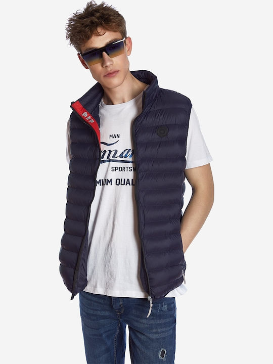Sleeveless Jacket Puffer Navy Blue
