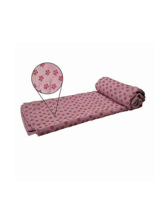 Tunturi Yoga Gym Towel With Carrying Case Pink 180x63cm