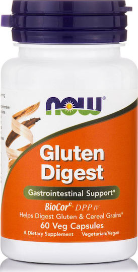 Now Foods Gluten Digest Enzymes без Глутен 60 вегетариански капсули