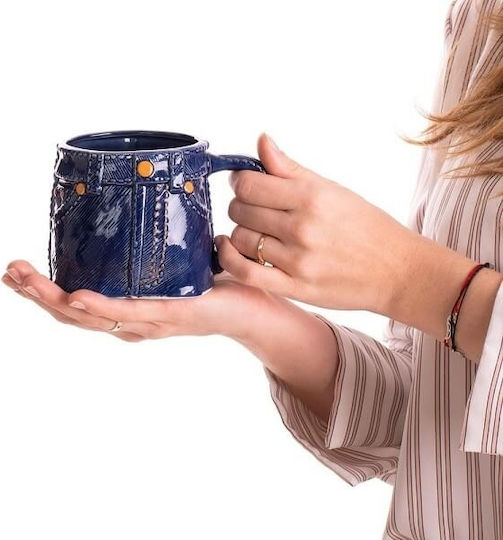 Gadget Master Becher Keramik Blau 450ml