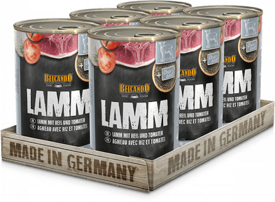 Belcando Lamm Wet Food Dogs in Cans with Lamb and Rice Grain-Free 400gr