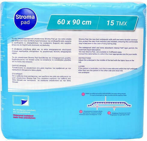 Regina Stroma Pad Incontinence Underpads 60x90cm 15pcs