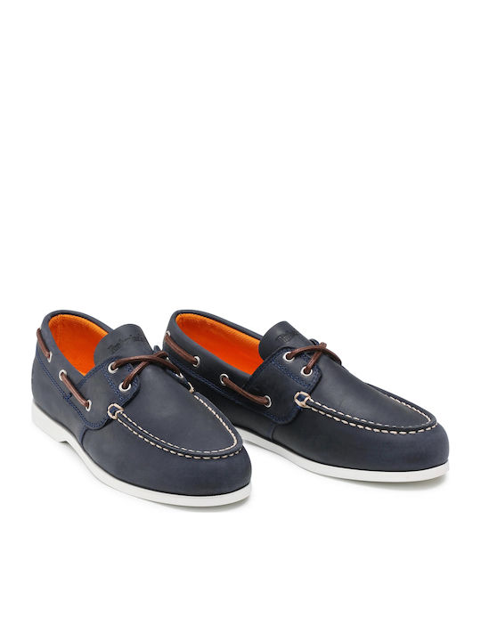 Cedar Leder Herren Mokassins in Blau Farbe