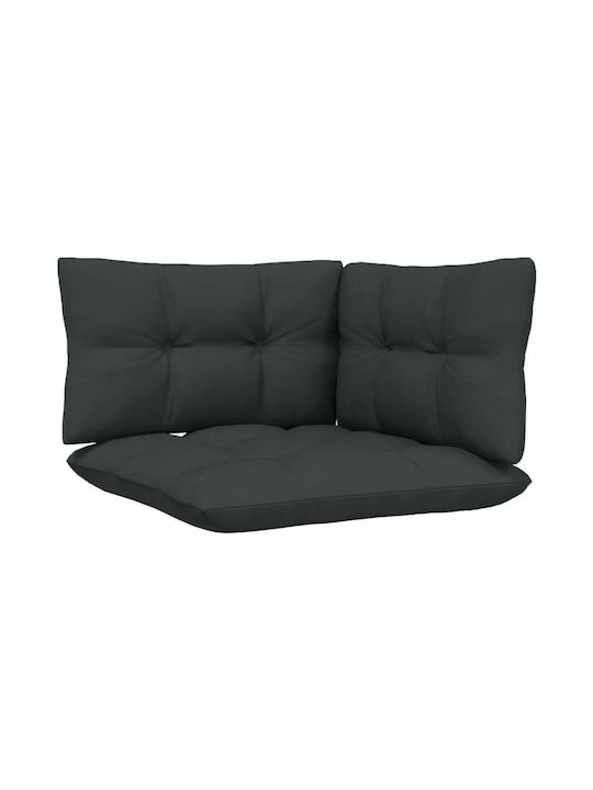 Ecksofa Außenbereich Holz mit Kissen 63.5x63.5x62.5cm