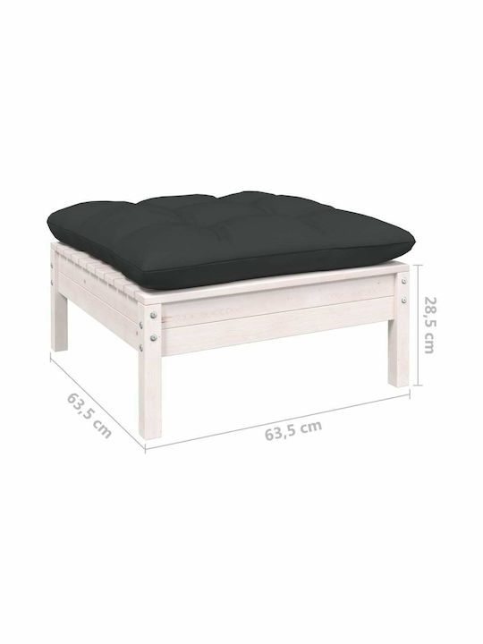 Ecksofa Außenbereich Holz mit Kissen 63.5x63.5x62.5cm