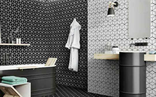 Karag Rhombus Floor / Kitchen Wall / Bathroom Matte Ceramic Tile 51x26.5cm Snow
