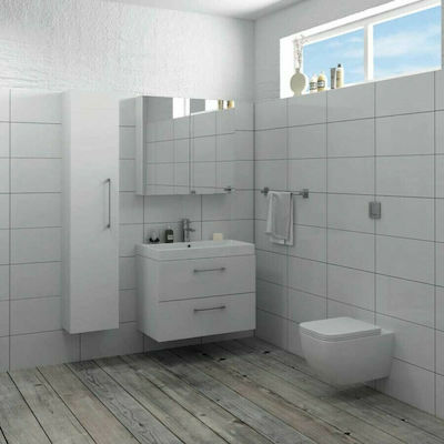 Karag Blanco Brillo Kitchen Wall / Bathroom Gloss Ceramic Tile 60x31.6cm White