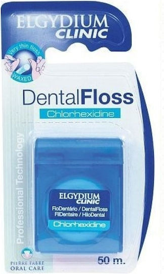 Elgydium Chlorhexidine Waxed Dental Floss with Mint Flavour 50m