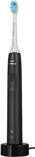 Philips Sonicare 3100 Elektrische Zahnbürste mit Timer, Drucksensor und Reisetasche Black