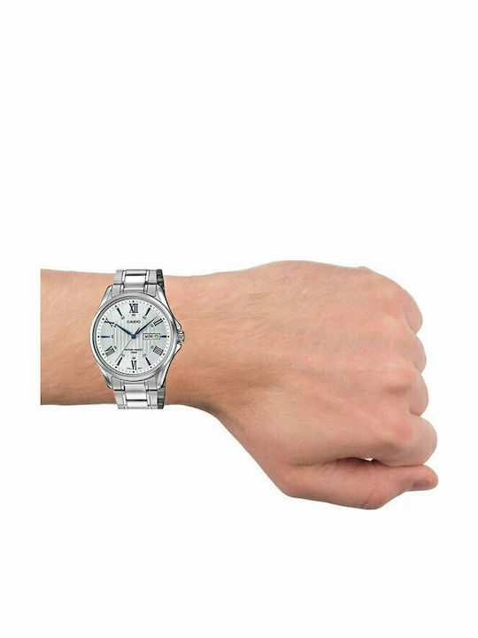 Casio Men's Watch 41mm Battery with Silver Metal Bracelet