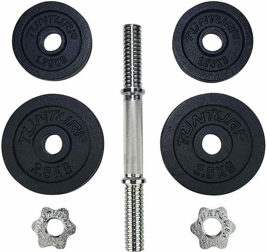 Tunturi Dumbbellset Αλτήρες Σετ με Μπάρα Συνολικού Βάρους 10kg