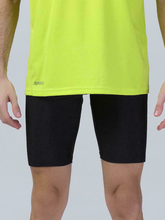 Spiro Bodyfit Result S250M - Black Ανδρικό Αθλητικό Κολάν Κοντό Μαύρο