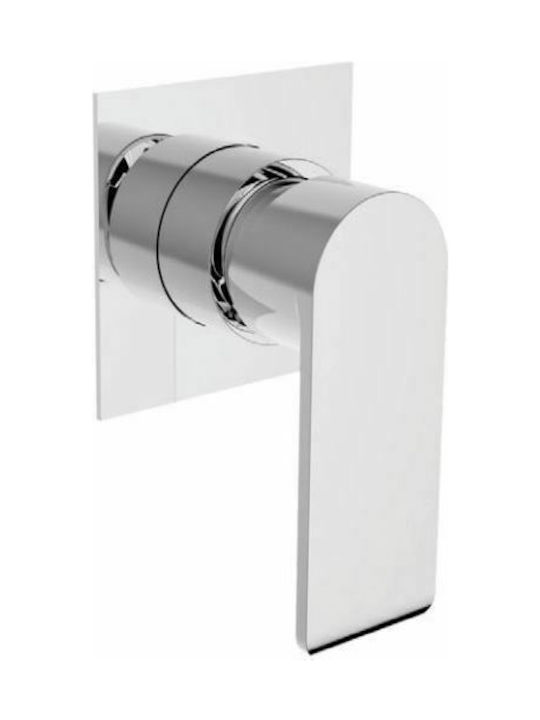 Teorema Xs Built-in Faucet Mixer for Shower 1 Exit Chrome