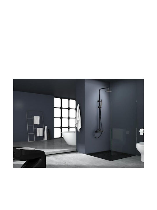 Imex Milos Coloană De Duș Reglabilă Cu Mixer De Cadă 95-132.5cm Neagră