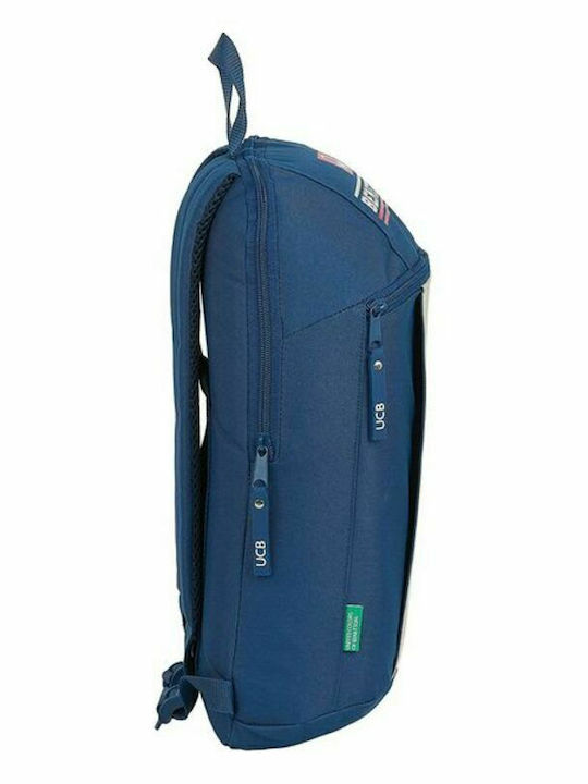 Benetton Varsity Grau Marineblau Schulranzen Rucksack Kindergarten in Gray Farbe 10Es