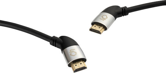 Oehlbach Easy Connect HS.40 Winkel (90°) / Winkel HDMI-Stecker Kabel HDMI männlich 1,4m Schwarz