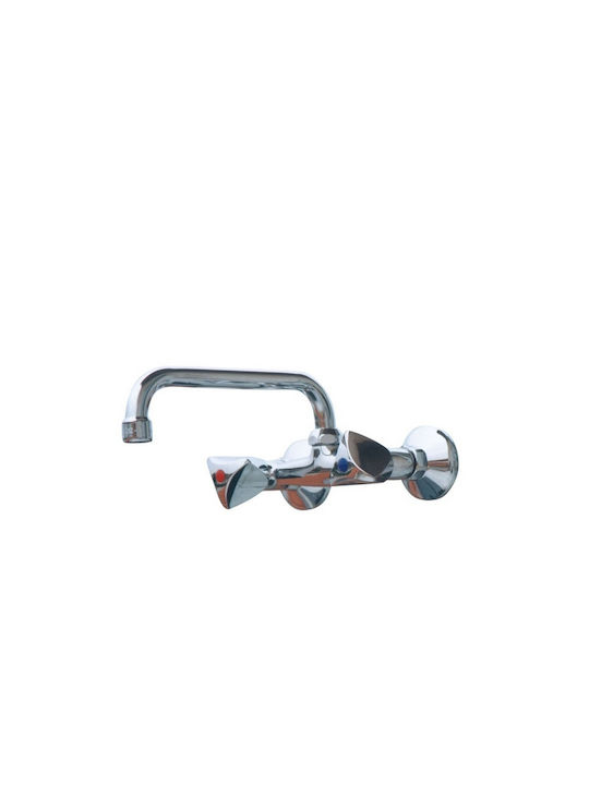 Minardi KH08-5A Μπαταρία Κουζίνας Τοίχου Ασημί