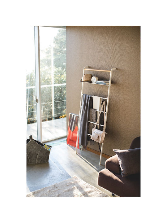 Yamazaki YMZK Floor Standing Bathroom Ladder with 6 Positions ​66x160cm White