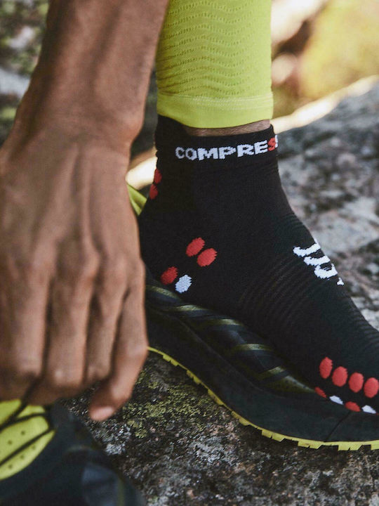 Compressport Pro Racing Socks V4.0 Low Running Κάλτσες Μαύρες 1 Ζεύγος