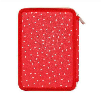 Must Pencil Case Full with 2 Compartments Red