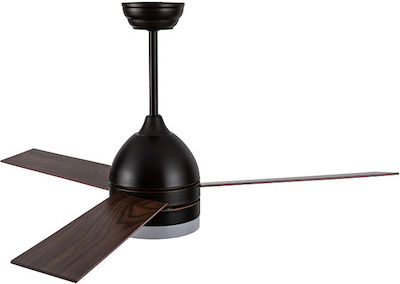 Life Aero Cafe 221-0270 Ceiling Fan 122cm with Light and Remote Control Brown