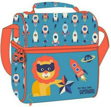 Fisher Price Lion Σχολικό Ισοθερμικό Τσαντάκι Φαγητού Ώμου 3.5lt Μπλε 20x15x24cm
