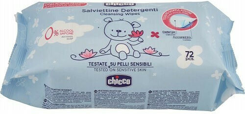 Chicco Бебешки кърпички без аромат, алкохол и парабени 72бр