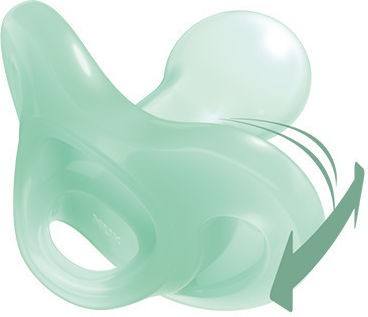 Nuk Sensitive Orthodontic Pacifier Silicone with Case Green for 0-6 months