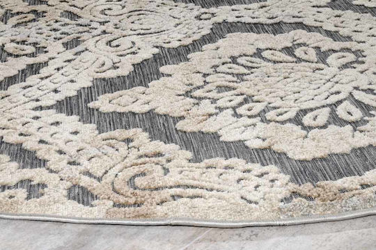 Tzikas Carpets Summer Bedroom Rug Set Wicker Boheme Boheme Gray Beige 3 Pieces