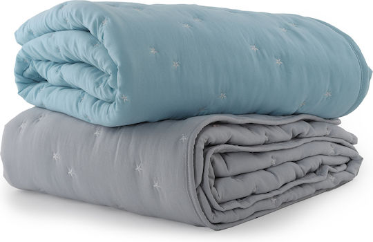 Nef-Nef Homeware Galactica Бебешка кувертюра Микрофибър Aqua 110x150см