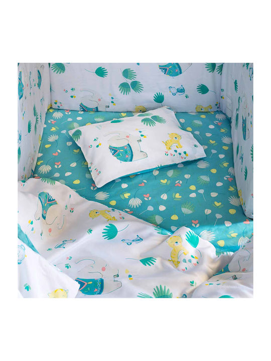 Nima Baby Quilt Chirpy 100x142cm Petrol