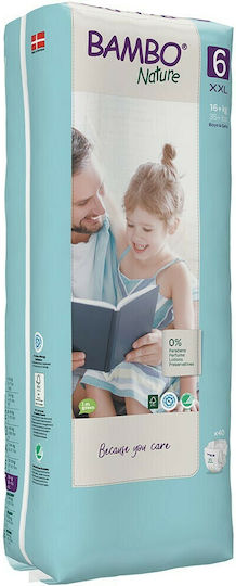 Bambo Nature Πάνες με Αυτοκόλλητο No. 6 για 16+kg 40τμχ