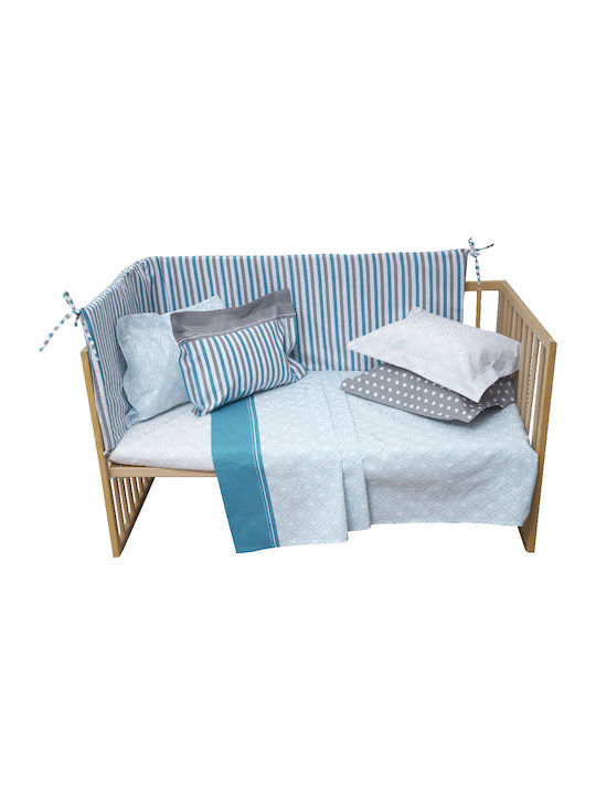 Anna Riska Mix & Match Față de pernă pentru bebeluși din 100% bumbac 31 Benzină 35x40cm