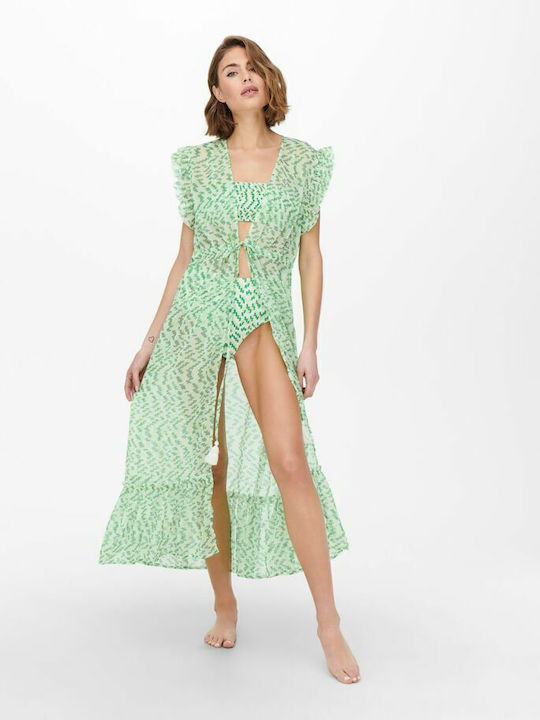 Only Women's Maxi Kimono Beachwear Green